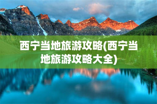 西宁当地旅游攻略(西宁当地旅游攻略大全)