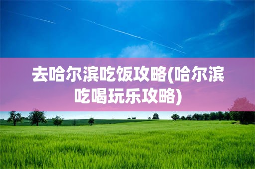 去哈尔滨吃饭攻略(哈尔滨吃喝玩乐攻略)