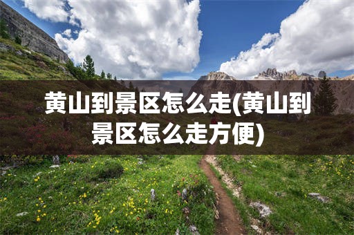 黄山到景区怎么走(黄山到景区怎么走方便)