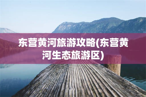 东营黄河旅游攻略(东营黄河生态旅游区)