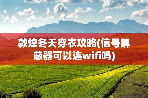 敦煌冬天穿衣攻略(信号屏蔽器可以连wifi吗)