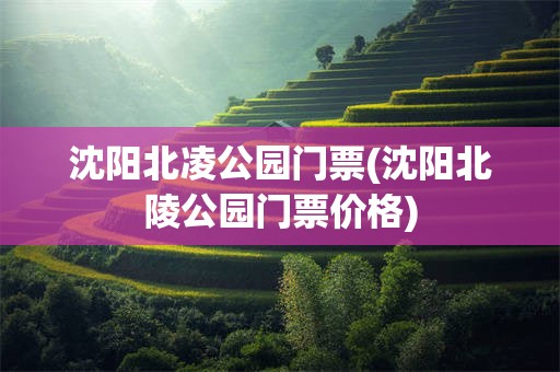 沈阳北凌公园门票(沈阳北陵公园门票价格)