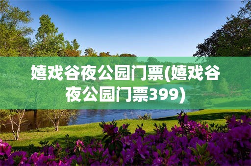 嬉戏谷夜公园门票(嬉戏谷夜公园门票399)