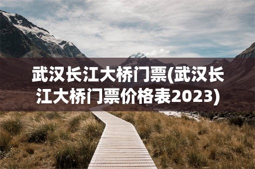 武汉长江大桥门票(武汉长江大桥门票价格表2023)