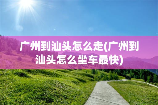 广州到汕头怎么走(广州到汕头怎么坐车最快)