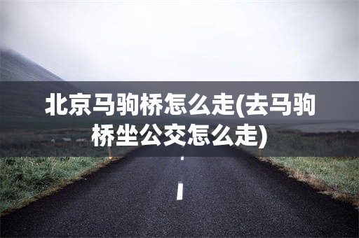 北京马驹桥怎么走(去马驹桥坐公交怎么走)