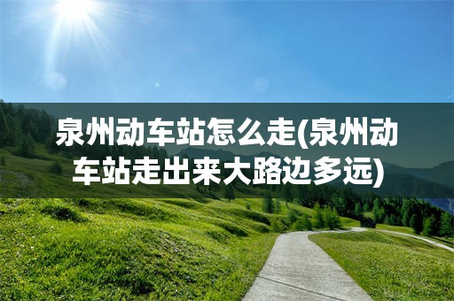 泉州动车站怎么走(泉州动车站走出来大路边多远)