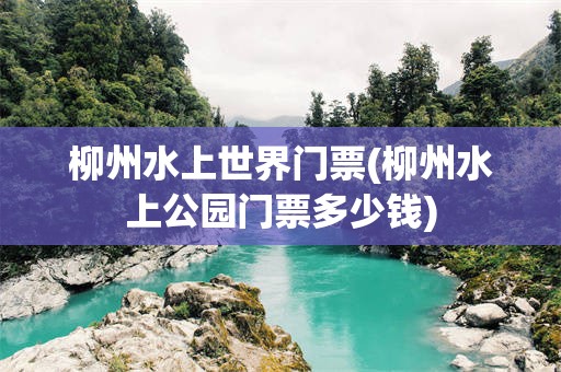 柳州水上世界门票(柳州水上公园门票多少钱)