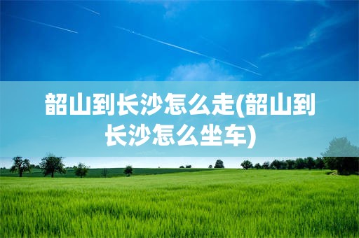 韶山到长沙怎么走(韶山到长沙怎么坐车)