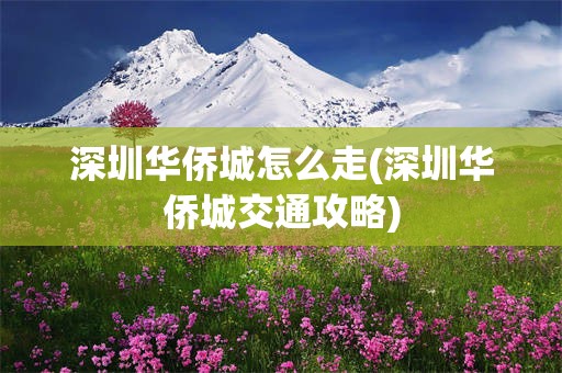 深圳华侨城怎么走(深圳华侨城交通攻略)