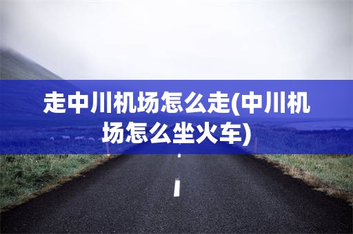 走中川机场怎么走(中川机场怎么坐火车)