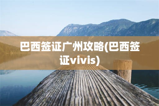 巴西签证广州攻略(巴西签证vivis)