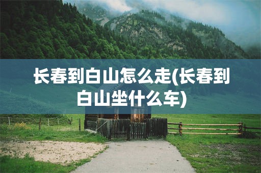 长春到白山怎么走(长春到白山坐什么车)