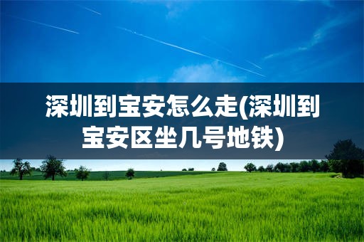 深圳到宝安怎么走(深圳到宝安区坐几号地铁)