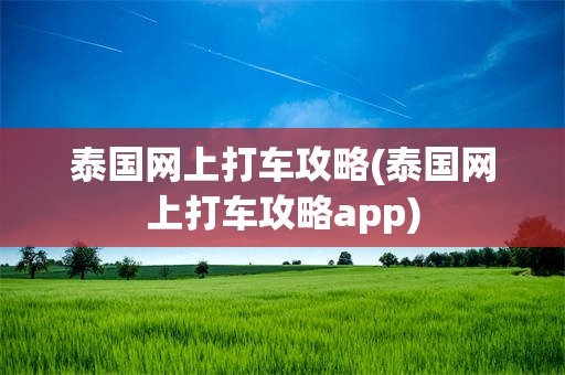 泰国网上打车攻略(泰国网上打车攻略app)