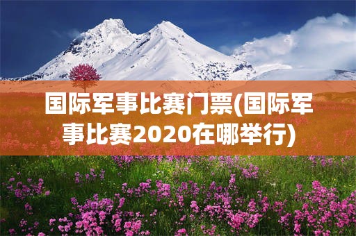 国际军事比赛门票(国际军事比赛2020在哪举行)