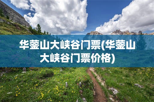 华蓥山大峡谷门票(华蓥山大峡谷门票价格)