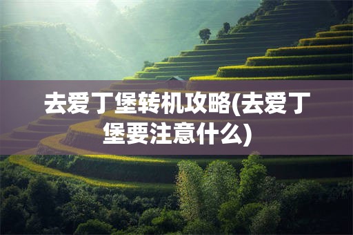 去爱丁堡转机攻略(去爱丁堡要注意什么)