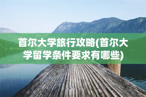 首尔大学旅行攻略(首尔大学留学条件要求有哪些)