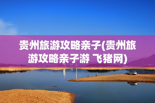 贵州旅游攻略亲子(贵州旅游攻略亲子游 飞猪网)