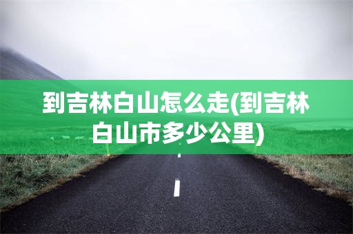 到吉林白山怎么走(到吉林白山市多少公里)