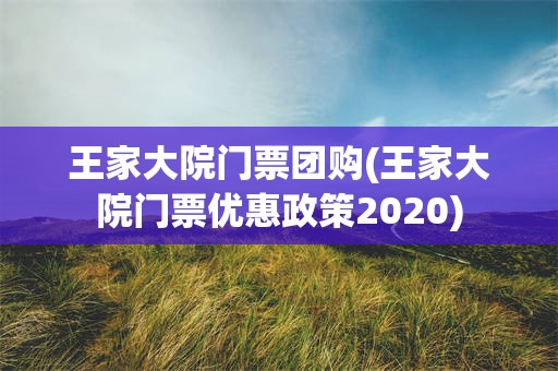 王家大院门票团购(王家大院门票优惠政策2020)