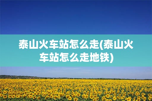 泰山火车站怎么走(泰山火车站怎么走地铁)