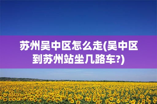 苏州吴中区怎么走(吴中区到苏州站坐几路车?)