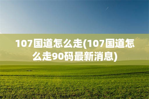 107国道怎么走(107国道怎么走90码最新消息)