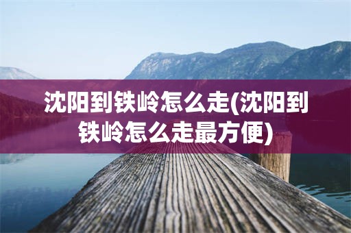 沈阳到铁岭怎么走(沈阳到铁岭怎么走最方便)