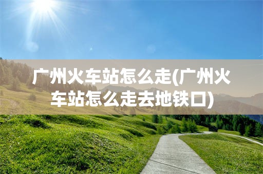 广州火车站怎么走(广州火车站怎么走去地铁口)