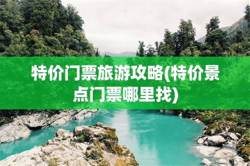 特价门票旅游攻略(特价景点门票哪里找)