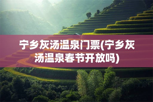 宁乡灰汤温泉门票(宁乡灰汤温泉春节开放吗)