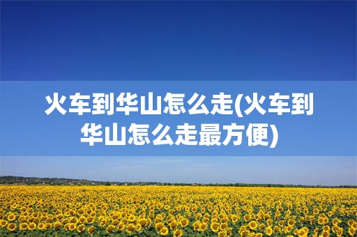 火车到华山怎么走(火车到华山怎么走最方便)