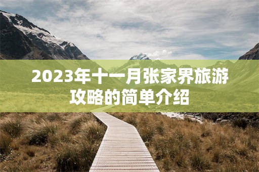 2023年十一月张家界旅游攻略的简单介绍