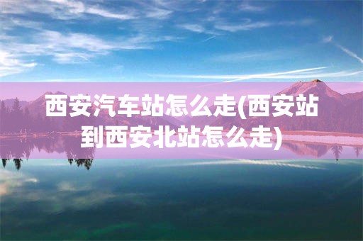 西安汽车站怎么走(西安站到西安北站怎么走)