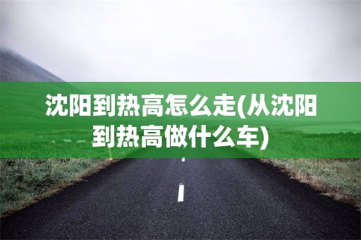 沈阳到热高怎么走(从沈阳到热高做什么车)