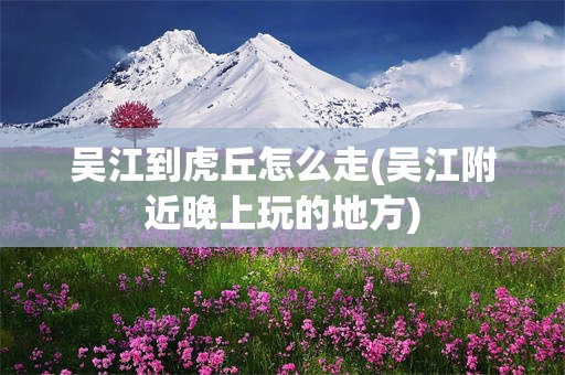 吴江到虎丘怎么走(吴江附近晚上玩的地方)