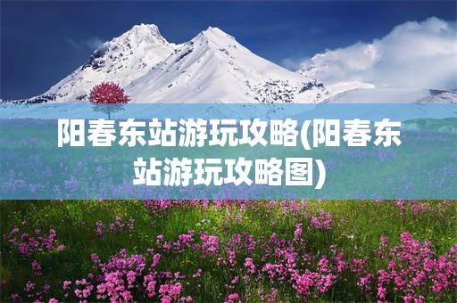 阳春东站游玩攻略(阳春东站游玩攻略图)