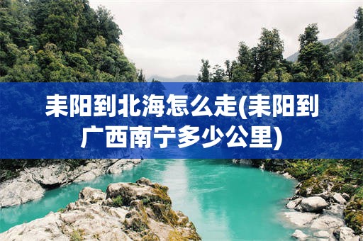 耒阳到北海怎么走(耒阳到广西南宁多少公里)