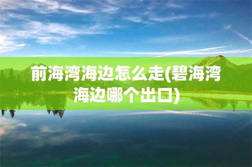 前海湾海边怎么走(碧海湾海边哪个出口)