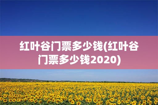 红叶谷门票多少钱(红叶谷门票多少钱2020)