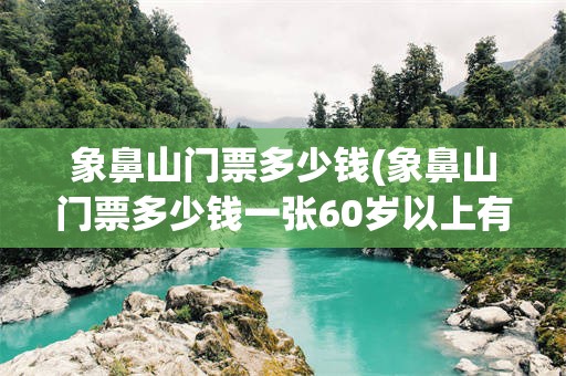 象鼻山门票多少钱(象鼻山门票多少钱一张60岁以上有优惠票吗百度知道)