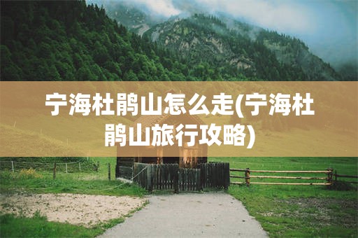 宁海杜鹃山怎么走(宁海杜鹃山旅行攻略)