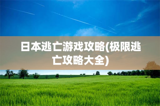 日本逃亡游戏攻略(极限逃亡攻略大全)