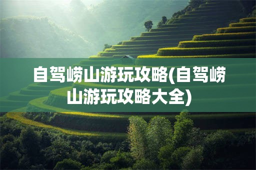 自驾崂山游玩攻略(自驾崂山游玩攻略大全)