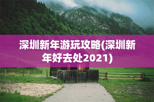 深圳新年游玩攻略(深圳新年好去处2021)