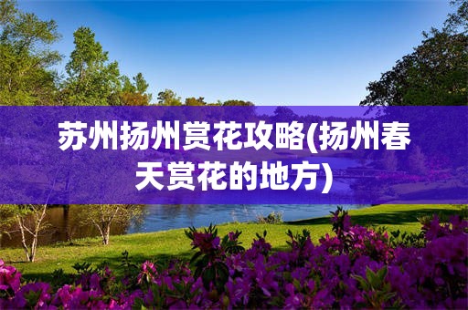 苏州扬州赏花攻略(扬州春天赏花的地方)