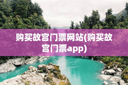 购买故宫门票网站(购买故宫门票app)