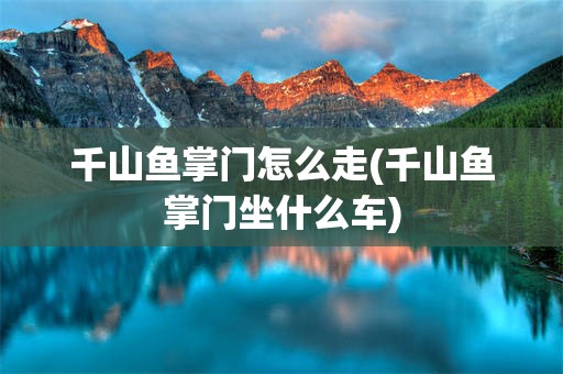 千山鱼掌门怎么走(千山鱼掌门坐什么车)